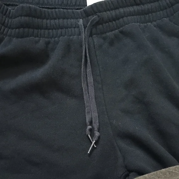 Adidas Mens Black Sweatpants Crop Capri with White Stripes Size 4x - Picture 7 of 10